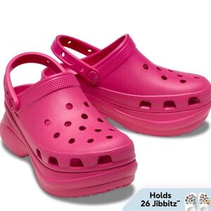 CROCS Fuchsia Platform Clogs